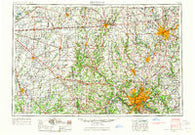 Cincinnati Ohio Historical topographic map, 1:250000 scale, 1 X 2 Degree, Year 1953