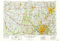 Cincinnati Ohio Historical topographic map, 1:250000 scale, 1 X 2 Degree, Year 1953