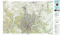 Cincinnati Ohio Historical topographic map, 1:100000 scale, 30 X 60 Minute, Year 1986