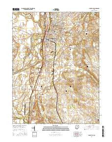 Circleville Ohio Current topographic map, 1:24000 scale, 7.5 X 7.5 Minute, Year 2016