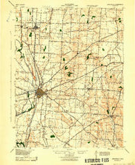 Circleville Ohio Historical topographic map, 1:62500 scale, 15 X 15 Minute, Year 1943
