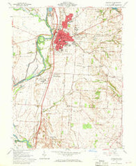 Circleville Ohio Historical topographic map, 1:24000 scale, 7.5 X 7.5 Minute, Year 1961