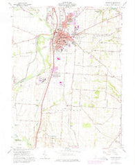 Circleville Ohio Historical topographic map, 1:24000 scale, 7.5 X 7.5 Minute, Year 1961