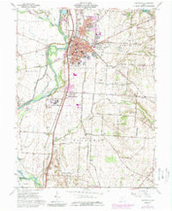 Circleville Ohio Historical topographic map, 1:24000 scale, 7.5 X 7.5 Minute, Year 1961
