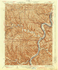 Clarington West Virginia Historical topographic map, 1:62500 scale, 15 X 15 Minute, Year 1940