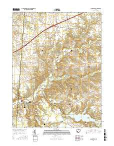 Clarksville Ohio Current topographic map, 1:24000 scale, 7.5 X 7.5 Minute, Year 2016