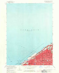 Cleveland North Ohio Historical topographic map, 1:24000 scale, 7.5 X 7.5 Minute, Year 1963