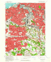 Cleveland South Ohio Historical topographic map, 1:24000 scale, 7.5 X 7.5 Minute, Year 1963