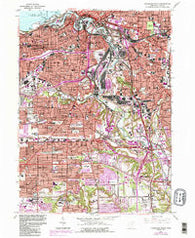 Cleveland South Ohio Historical topographic map, 1:24000 scale, 7.5 X 7.5 Minute, Year 1963