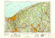 Cleveland Ohio Historical topographic map, 1:250000 scale, 1 X 2 Degree, Year 1962