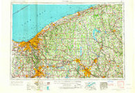 Cleveland Ohio Historical topographic map, 1:250000 scale, 1 X 2 Degree, Year 1956