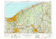 Cleveland Ohio Historical topographic map, 1:250000 scale, 1 X 2 Degree, Year 1956