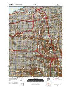 Cleveland South Ohio Historical topographic map, 1:24000 scale, 7.5 X 7.5 Minute, Year 2010