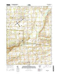 Clifton Ohio Current topographic map, 1:24000 scale, 7.5 X 7.5 Minute, Year 2016
