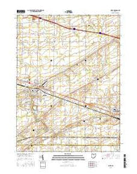Clyde Ohio Current topographic map, 1:24000 scale, 7.5 X 7.5 Minute, Year 2016
