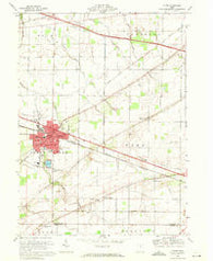 Clyde Ohio Historical topographic map, 1:24000 scale, 7.5 X 7.5 Minute, Year 1969