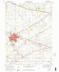 Clyde Ohio Historical topographic map, 1:24000 scale, 7.5 X 7.5 Minute, Year 1969