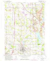 Columbiana Ohio Historical topographic map, 1:24000 scale, 7.5 X 7.5 Minute, Year 1962