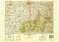 Columbus Ohio Historical topographic map, 1:250000 scale, 1 X 2 Degree, Year 1947