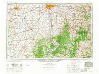 Columbus Ohio Historical topographic map, 1:250000 scale, 1 X 2 Degree, Year 1961