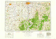 Columbus Ohio Historical topographic map, 1:250000 scale, 1 X 2 Degree, Year 1962