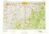 Columbus Ohio Historical topographic map, 1:250000 scale, 1 X 2 Degree, Year 1967
