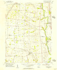 Commercial Point Ohio Historical topographic map, 1:24000 scale, 7.5 X 7.5 Minute, Year 1955