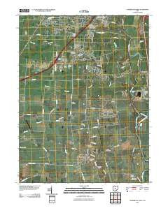 Commercial Point Ohio Historical topographic map, 1:24000 scale, 7.5 X 7.5 Minute, Year 2010
