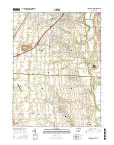 Commercial Point Ohio Current topographic map, 1:24000 scale, 7.5 X 7.5 Minute, Year 2016