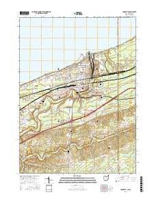 Conneaut Ohio Current topographic map, 1:24000 scale, 7.5 X 7.5 Minute, Year 2016