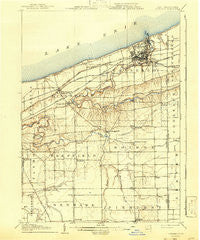 Conneaut Ohio Historical topographic map, 1:62500 scale, 15 X 15 Minute, Year 1906