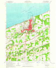 Conneaut Ohio Historical topographic map, 1:24000 scale, 7.5 X 7.5 Minute, Year 1960