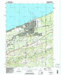 Conneaut Ohio Historical topographic map, 1:24000 scale, 7.5 X 7.5 Minute, Year 1996