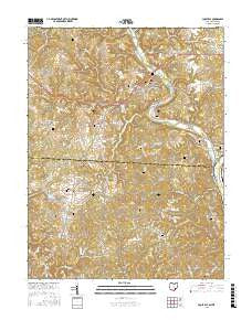 Coolville Ohio Current topographic map, 1:24000 scale, 7.5 X 7.5 Minute, Year 2016