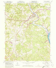 Coolville Ohio Historical topographic map, 1:24000 scale, 7.5 X 7.5 Minute, Year 1960