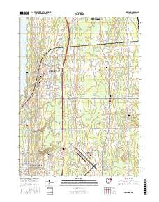 Cortland Ohio Current topographic map, 1:24000 scale, 7.5 X 7.5 Minute, Year 2016