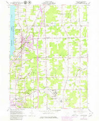 Cortland Ohio Historical topographic map, 1:24000 scale, 7.5 X 7.5 Minute, Year 1961