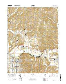 Coshocton Ohio Current topographic map, 1:24000 scale, 7.5 X 7.5 Minute, Year 2016