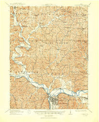 Coshocton Ohio Historical topographic map, 1:62500 scale, 15 X 15 Minute, Year 1915