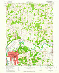 Coshocton Ohio Historical topographic map, 1:24000 scale, 7.5 X 7.5 Minute, Year 1961