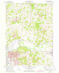Coshocton Ohio Historical topographic map, 1:24000 scale, 7.5 X 7.5 Minute, Year 1961