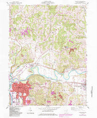 Coshocton Ohio Historical topographic map, 1:24000 scale, 7.5 X 7.5 Minute, Year 1961
