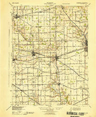 Covington Ohio Historical topographic map, 1:62500 scale, 15 X 15 Minute, Year 1944