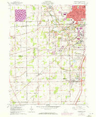 Cridersville Ohio Historical topographic map, 1:24000 scale, 7.5 X 7.5 Minute, Year 1961