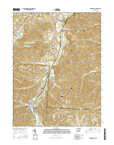 Crooksville Ohio Current topographic map, 1:24000 scale, 7.5 X 7.5 Minute, Year 2016