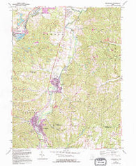 Crooksville Ohio Historical topographic map, 1:24000 scale, 7.5 X 7.5 Minute, Year 1961