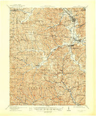 Cumberland Ohio Historical topographic map, 1:62500 scale, 15 X 15 Minute, Year 1911
