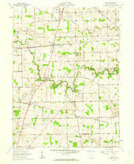 Dawn Ohio Historical topographic map, 1:24000 scale, 7.5 X 7.5 Minute, Year 1961