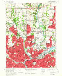 Dayton North Ohio Historical topographic map, 1:24000 scale, 7.5 X 7.5 Minute, Year 1965