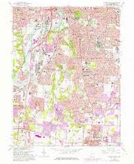 Dayton South Ohio Historical topographic map, 1:24000 scale, 7.5 X 7.5 Minute, Year 1966